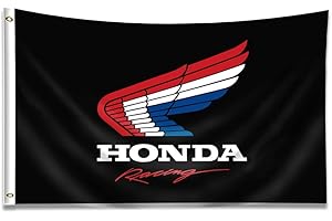 Kasflag Flag Compatible with Honda Racing Flag (3x5 ft, Heavy Duty, Durable 150D Polyester) for Outdoor Room Man Cave Garage Shop
