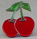 Metal Enamel Pin Badge Brooch Red Cherry Pair Fruit (Cherries)