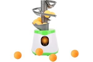 Fydun Table Tennis Ball Machine, Portable ABS Table Tennis Trainer Pong Ball Automatic Launcher Training Machine for Entertainment Indoor or Outdoor Use