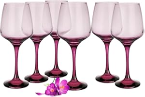 G GLASMARK KROSNO 1992 Glasmark Krosno - Juego de 6 copas de vino tinto, 0,36 L, aptas para lavavajillas, color rojo rubí 6 x 360 ml