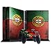 Produktbild Flagge Portugal 1, Weltkarte, Designfolie Sticker Skin Aufkleber Schutzfolie mit Farbenfrohem Design für Playstation 4 CUH 1200