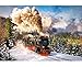 Produktbild Puzzle 1000 Teile - " Dampflokomotive im Schnee " - Eisenbahn Lok - Zug Lokomotive Dampflok Bahn Loks / Eisenbahnromantik - Winterwald - Winterlandschaft / Landschaft - Wälder - Weihnachten - Zugfahrt - Bahnreise / Zugreise - Züge