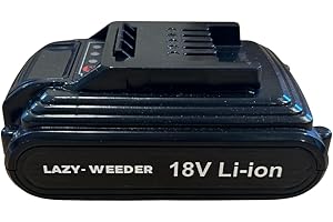 Ark Mat Lazy-Weeder Electric Weed Sweeper Brush Replacement Parts - Battery, Charger And Nylon/Wire Brush Gardening Tools Weeding Tool For Block Paving, Driveway And More (Battery Only)