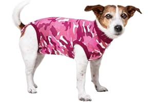 Suitical Kombinezon rekonwalescencyjny dla psa, rozmiar XXL, różowy kamuflaż