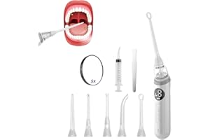 EONDEVO Tonsillenstein-Entferner Set, 65kpa Elektrisches Mandelsteine Entfernen 3-Gang-Saug Mit LED-Licht und 5x Lupe Für Gesunde Mandeln und Frischen Atem