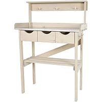 Patkar Pflanztisch Pflanzregal aus Holz Natur inkl. Abstellfläche und Aufhängern 79x39x113 cm