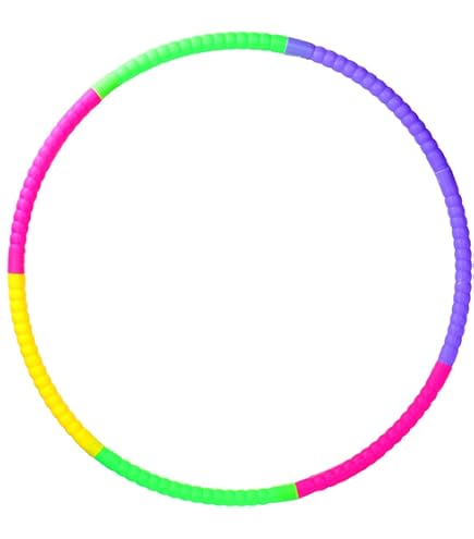 Hula Hoop MIGHTY PEAKS 1,5 Kg – Design Ondulé Avec Picots, Système One-click, 8 Pièces, Pour Perte De Poids Et Gainage