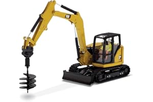 DIECAST MASTERS CATERPILLAR DCM85596-Pelle 308C CR Nouvelle génération avec Divers Outils Boite métal et conducteur- Echelle : 1/50