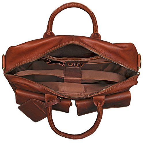 STILORD  Carlo  Gro  e Umh  ngetasche Leder Lehrertasche Aktentasche Schultertasche Reise Beruf Freizeit 15 6 Zoll Laptop College Bag Arbeit B  ro  Fa
