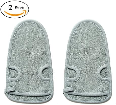 2 PCS Exfoliating Bath Gloves, Scrub Body, Cellulite Remover, Skin Exfoliator, Exfoliating Body Scrub, Remove Blackheads, Cellulite Massage (Grey)