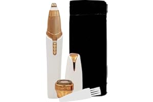 MEDIASHOP Roxy Perfect Brows Augenbrauenrasierer – Präzisionstrimmer für makellose Augenbrauen – schmerzfreier Augenbrauen Epilierer – LED und 18 Karat Gold Rasierkopf