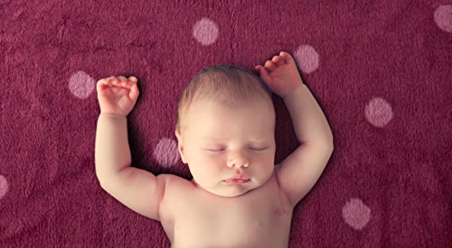 ByBoom® – Erstlingsdecke / Babydecke/ Kuscheldecke 100% Baumwollfleece 75×100 cm mit Punkten; MADE IN EU - 9