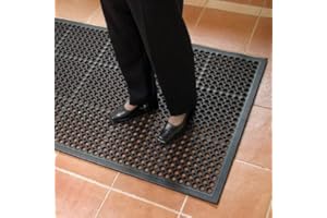 BRAVICH Rubber Anti - slip / Anti - Fatigue Matting - (1.5 x 0.9 m) - create a safe entrance / working area