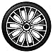Produktbild 16 Zoll Radzierblenden Radkappen Voltec pro Black white 16" SCHWARZ WEIß