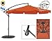Produktbild PREMIUM XXXL Ampelschirm 350 cm, 8-teilig, 8 Streben, 3,50x3,50 m, Sonnenschirm Hängeschirm orange terrakotta, KOMPLETT mit Standkreuz, Standfuß + ca. 50 mm Mast,stabiler Gartenschirm, klappbarer Sonnenschirm - terracotta Strandschirm, Sonnendach Regendach Vordach-Rädern, rot-orange, Klappschirm mit weichem Stoffbezug-extrem wetterfest, tragbar, Strandschirm, hochwertig robust stabil, Sonnenschutz, stabiler Schirm Klappschirm, Strandschirme, Sonnenschirme