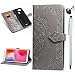 Produktbild Vogu'SaNa Xiaomi Redmi 6 Handyhülle Redmi 6A Hülle Mandalas Muster Leder Tasche Flipcase Cover Soft Case Schutzhülle Handytasche Skin Ständer Klapphülle Schale Bumper Magnetverschluss Deckel-Grau