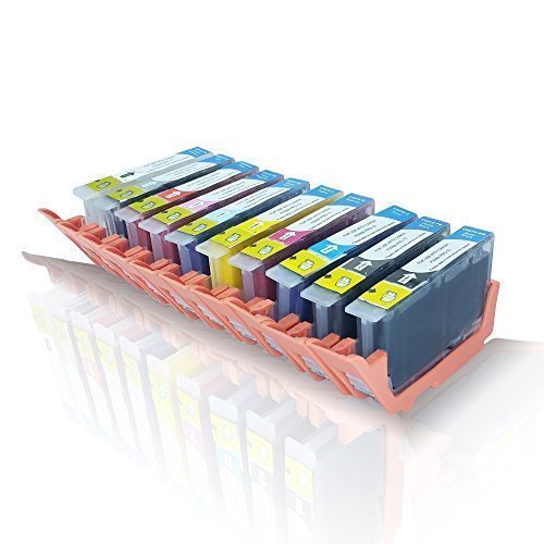 10x kompatible Tintenpatronen für Canon Pixma Pro 10 S Pro 10S PGI-72MBK PGI-72PBK PGI-72C PGI-72M PGI-72Y PGI-72PC PGI-72PM PGI-72GY PGI-72R PGI-72CO - Eco Line Serie