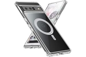 Fanbiya Magnetyczne etui do Google Pixel 6 Pro, przezroczyste etui – kompatybilne z ładowarką Mag Safe i uchwytem na telefon komórkowy, [ochrona przed żółknięciem] [wszechstronna ochrona]