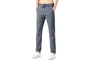 Nlaayong Pantalon Homme Stretch à séchage Rapide pour avec Poches décontracté pour Cordon de Serrage léger Conception à séchage Rapide Joggers