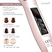 AsaVea Hair Straightener Brush - Fastest Heating, Auto Temperature Lock, Auto Shut Off, Patented Design, Backed By FCC+Bonus Hair stickers and cleaning brush (Rose Gold)