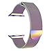 Produktbild Altsommer für Apple Watch Series 3 42MM Milanese Edelstahl Armband, Edelstahl Mesh Milanese Edelstah mit Interlock-Verschluss Uhrenarmband Replacement Armband für Damen Herren (Multicolor)