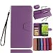 Produktbild iPhone 7 Tasche, w-pigcase Farbe PU Leder Schutzhülle mit Magnet Verschluss und ID/Kreditkarte Halterung Eingebautes Ständer Funktion Bookstyle Brieftasche Schutzhülle Haut Portable slim case cover für iPhone 7