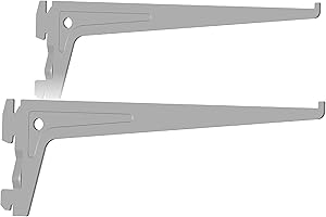 DIY Element System PRO-TRÄGER - Sicherheitsträger mit 2 Einhängehaken und Aushängesicherung - 250 mm, Stahl, Weißaluminium, 2 Stk.