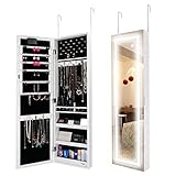 GUARDADO EXCELENTE - Evita que tus joyas se enreden con el espacio específico para 70 compartimentos para pendientes de tuerca, 18 ganchos para collares, 4 estantes para maquillaje y gafas de sol, 60 ranuras para anillos, y 16 soportes para pintalabios.