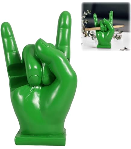 Schlagzeug Zubehör – Drumsticks Halter In Rock-Geste-Form – Stabiler Stand Für Übungsraum, Studio & Wohnzimmer – Dekorativ