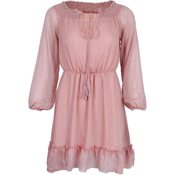 strapless open back dress Koa Pink Off Shoulder Linen Mini Dress