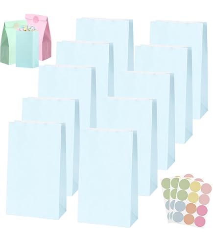 25 Sacchetti Regalo Compleanno Bambini - Bustine Colorate Con Etichette Scrivibili Per Bomboniere - Foto 5