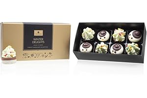 CHOCOLISSIMO Winter Delights 8 - Bombones - Bombones nobles en forma de muñeco de nieve y árbol de Navidad | chocolate navidad | idea de regalo | mujeres | hombres | Sin alcohol | niños | adulto