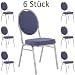 Produktbild MACOShopde by MACO Möbel Bankettstühle 6er Set blau – Stapelstühle Konferenzstühle Saalstühle für Gastronomie und Gewerbe - stapelbar und Sehr stabil