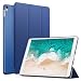 Produktbild MoKo Hülle für iPad Pro 10.5 Zoll 2017 - PU Leder Tasche Schutzhülle Schale Smart Case mit Translucent Rücken Deckel, mit Auto Schlaf / Wach Funktion und Stanfunktion für Apple iPad Pro 10.5 Tablet, Marineblau