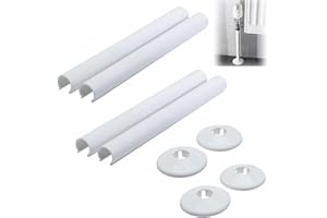 TAPT Heizungsrohr Abdeckung, 8 Stück Heizungsrohr Verkleidung, Rohrverkleidung für Rohrdurchmesser 15mm, Rohrmanschetten Schmücken für Wasserleitungen, Heizungsrohre, Gasleitungen (Weiß)