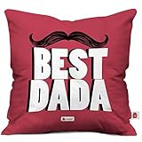 Indigifts Grandfather Birthday Gifts Best Dada Quote Retro Style Pink Cushion Cover 12x12 inches with Filler - Gift for Grandparents Anniversary, Dada-Granddad-Birthday, Grandfather Pillow