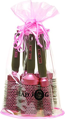 Head Jog Oval Bag Brush Set, Pink