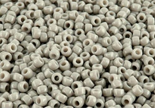 8/0 Matubo - 10gr (approx 300 pcs.) Pressed Czech Glass Beads, Seed Beads 3.1mm Color: Opaque Grey