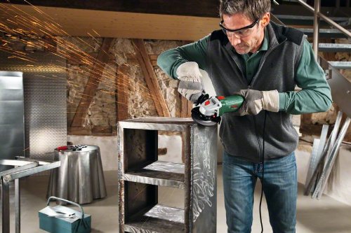 Bosch DIY Winkelschleifer PWS 750-115, Anti Vibrationshandgriff, Schutzhaube, Koffer (750 W, Leerlaufdrehzahl 12.000 min-1, Schleifscheiben-Ø 115 mm) - 4
