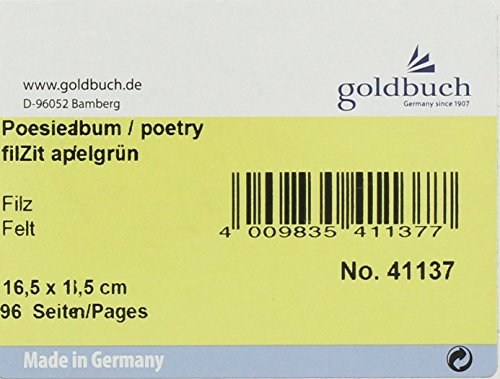 Goldbuch, Poesiealbum filZit, 16,5×16,5cm, Apfelgrün, 41137 - 5