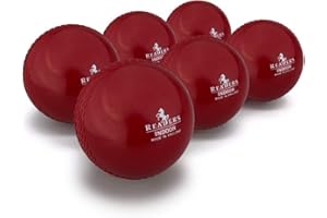Readers Lot de 6 balles de Cricket Unisexes pour l'intérieur - 113,4 g - Rouge - pour Homme