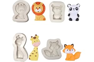 SUNSK Stampi in Silicone Fondente Torta Animale Stampi DIY Strumento di Decorazione di Cottura Cioccolato Caramelle Dolci Stampi per Pasqua, Baby Shower, Festa di compleanno (4 pezzi)