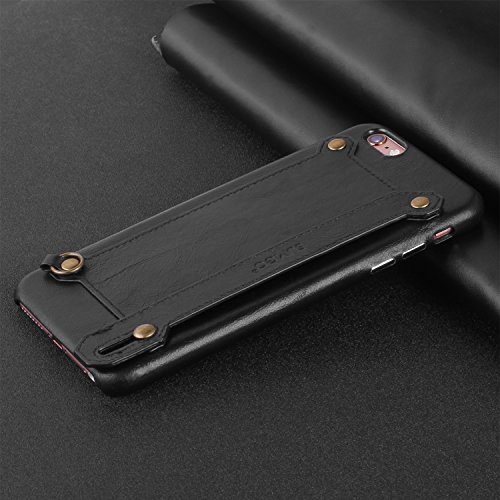 iPhone 6 Plus/iPhone 6S Plus Lederhülle Brieftasche , XGUO Dünne Leder Tasche mit Stand Halter Kreditkarten Steckplätze Für iPhone 6 Plus/iPhone 6S Plus optimale Einhandbedienung Hülle(Schwarz,iPhone 6 Plus/iPhone 6S Plus) - 9