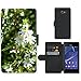 Price comparison product image Super Galaxy Cell Phone Card Slot PU Leather Wallet Case // M00292129 Eyebright Euphrasia Officinalis Flower // Sony Xperia M2 D2303 D2305 D2306