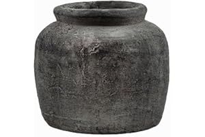 House Doctor 210900403 Übertopf aus Ton, Lehm, Beton, h: 18 cm, Dia: 19 cm