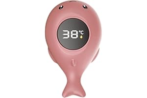 DUBBULON Thermomètre De Bain Pour Bébé - Thermomètre Numérique Pour L'eau, Thermomètre De Bain Pour Nouveau-né, Avec Affichage LED, Thermomètre À Eau Étanche IPX7, Pour Le Bain Et La Natation De Bébé