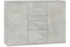 vidaXL Credenza Grigio Cemento 91x29,5x65 cm in Legno Multistrato