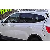 Folienaufkleber ***Gecko mit Fußspuren*** (Varianten,Größen und Farbauswahl)