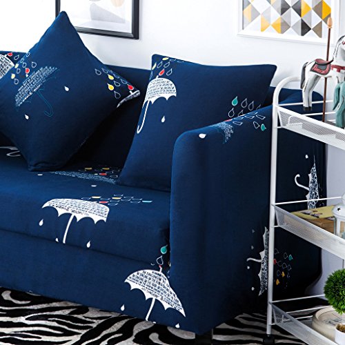 HYSENM Sofabezug Polyesterfasern Weich Elastisch Farbecht Hautfreundlich Rutschfest Anti-Pilling Unempfindlich Sofaüberwurf 1-Sitzer 2-Sitzer 3-Sitzer 4-Sizter Sofahusse, Regenschirm, 190-230cm - 2