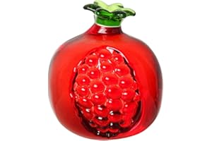 YANGSHINE Kristall Granatapfel Figuren Statue Ornament Künstliche Frucht Statue Ornament Tabletop Obst Papiergewicht Kunst Glas Ornament für Home Office Souvenir Geschenke, Granatapfel